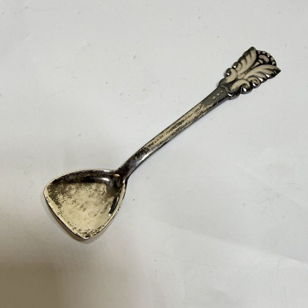 Silver Salt Spoon David-Andersen Norway Viking Norwegian Viking Boat Spoon Only - Picture 3 of 6
